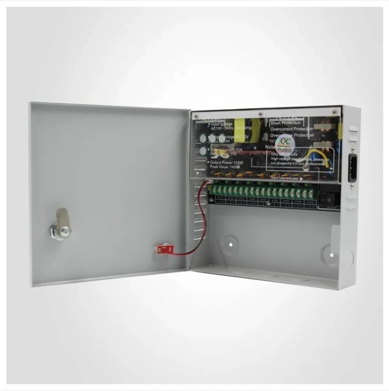 Захранващ блок 12VDC/10A с 9 изхода - метална кутия - image