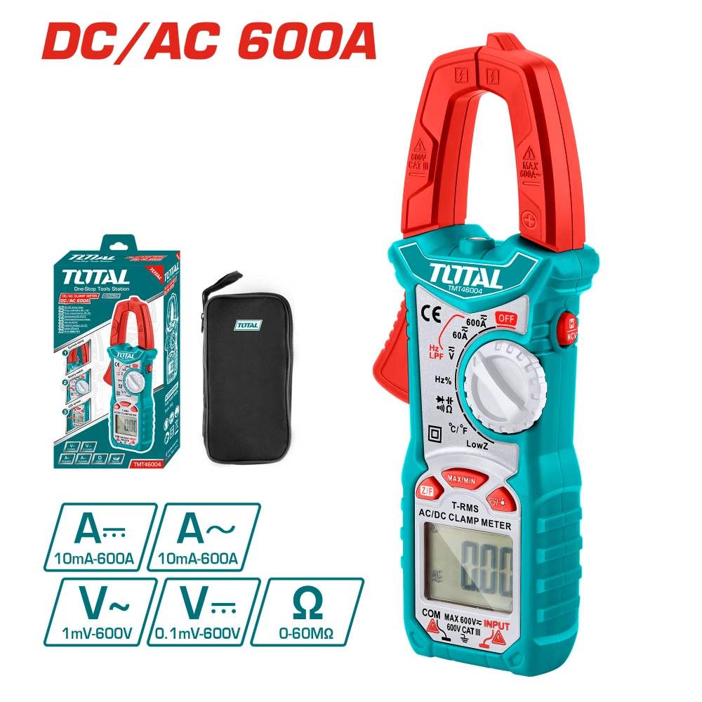 Ампер клещи TOTAL Industrial, 600А - AC/DC - image