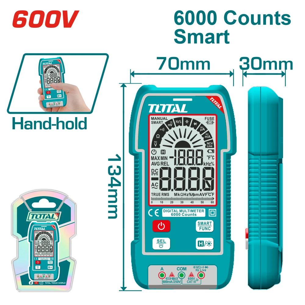 Дигитален мултицет TOTAL TMT516004 - image