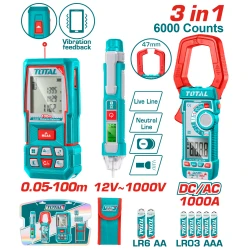 Комплект 3бр. измервателни инструменти TOTAL INDUSTRIAL
