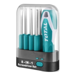 Комплект отвертка със сменяеми накрайници TOTAL - 9 части