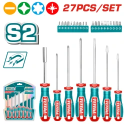 Комплект отвертки и битове TOTAL INDUSTRIAL - 27 части