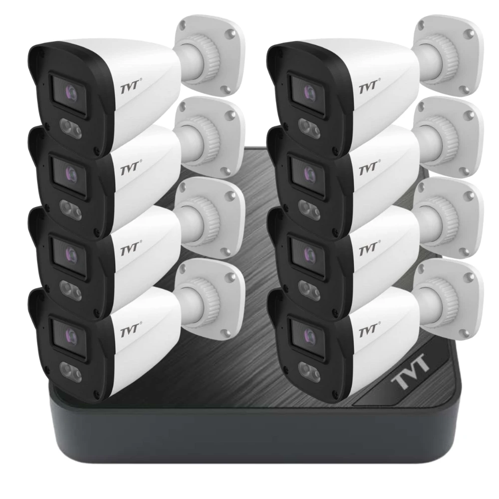 TVT Комплект 8 POE bullet камери и NVR - image