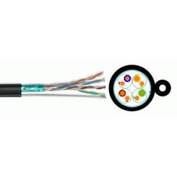 FTP/M кабел Cat5e 24AWG CU, UV защитен с носещо въже - 305м
