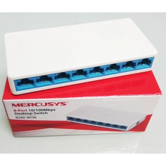 Switch Mercusys MS108, 8-порта 10/100Mbps + ЗАХРАНВАНЕ - image