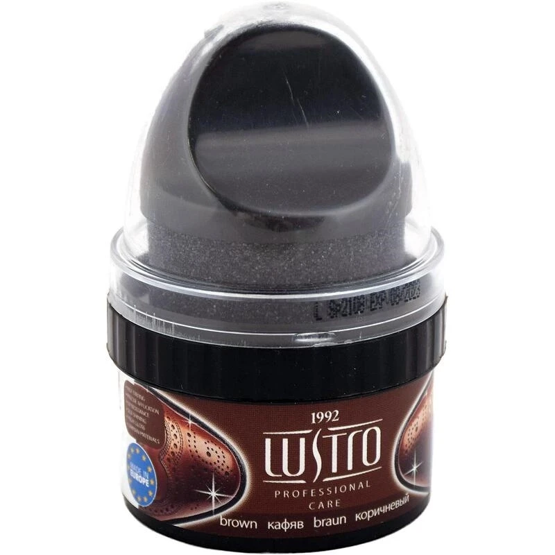 Кафява боя за обувки lustro - image