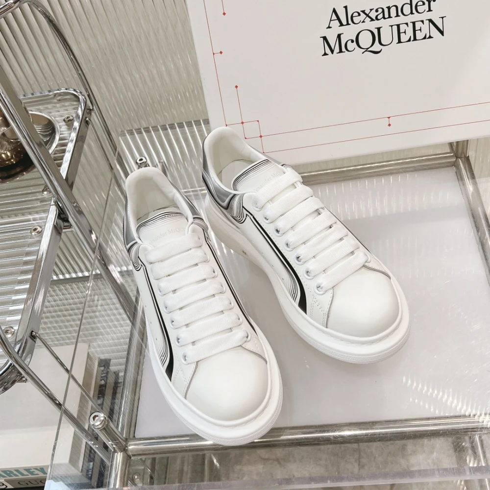 Alexander McQueen Oversized Sneaker White Black Trim - image
