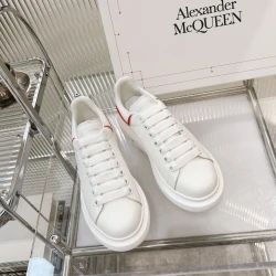 Alexander McQueen Oversized Sneaker White Red Heel