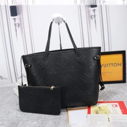 LV / Neverfull MM / Monogram Empreinte Black / 31 x 28 x 14 см