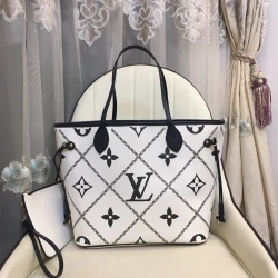 LV / Neverfull MM / White / 31 x 28 x 14 cm