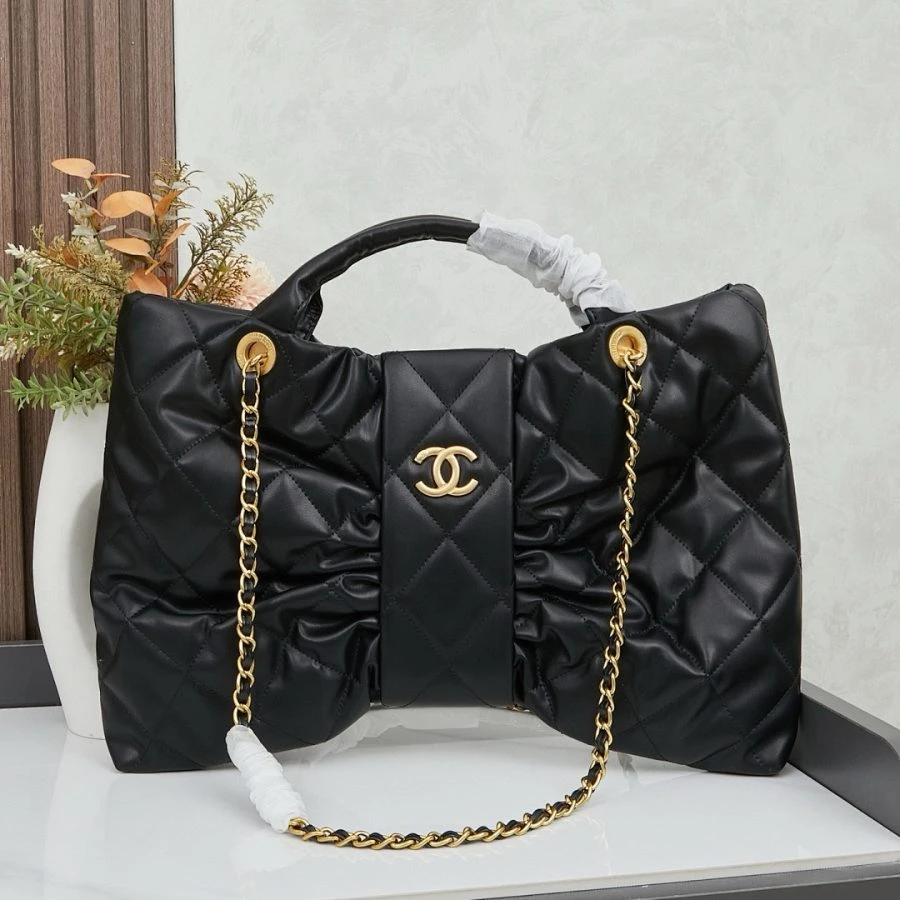CC / Bow Bag / Black / 40 x 27 cm - image