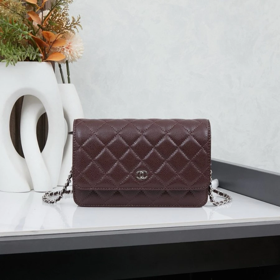 CC / Flap Bag / Brown / 19.5 x 13 x 4 cm - image