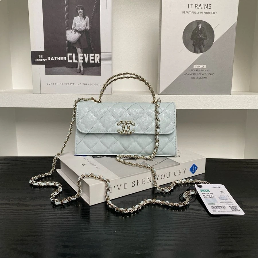 CC / Top Handle Bag / Blue - image