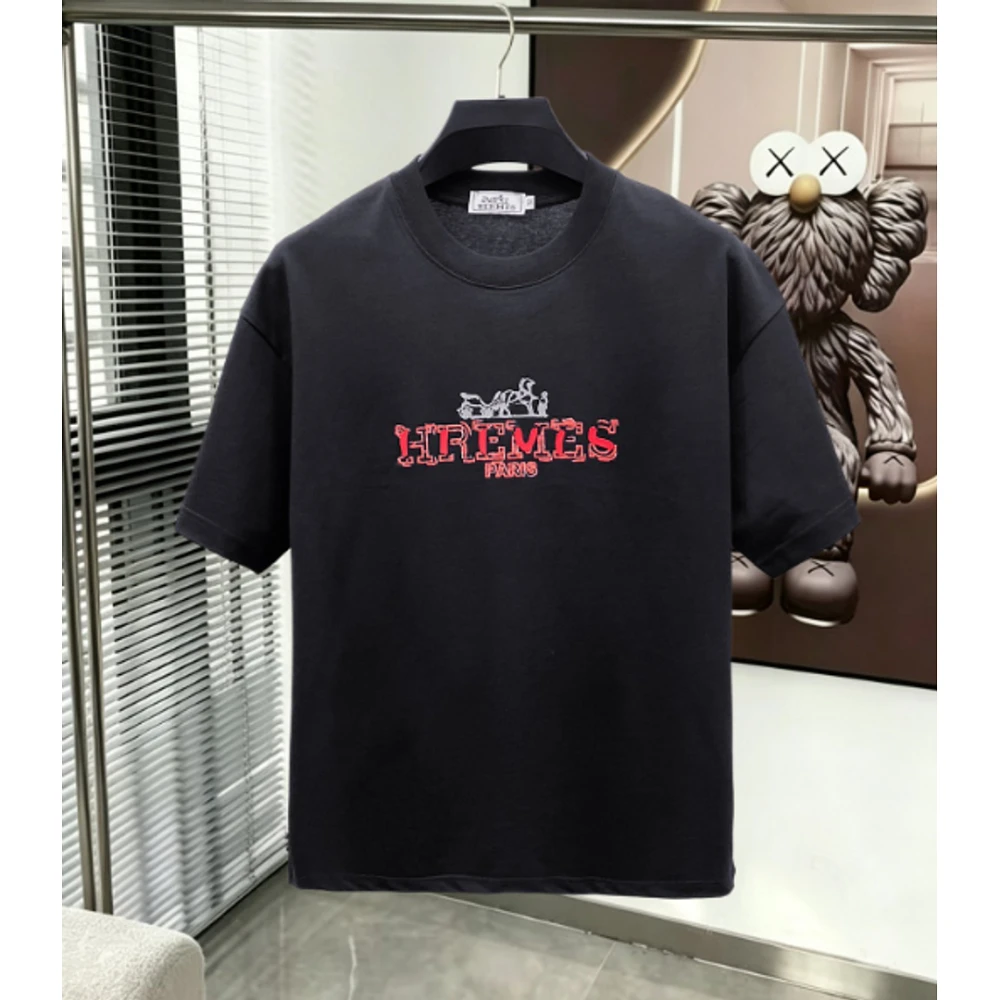 H Print T-Shirt 001 / Black - image