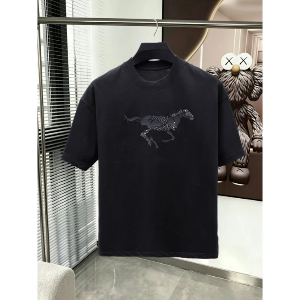 H Print T-Shirt 011 / Black - image