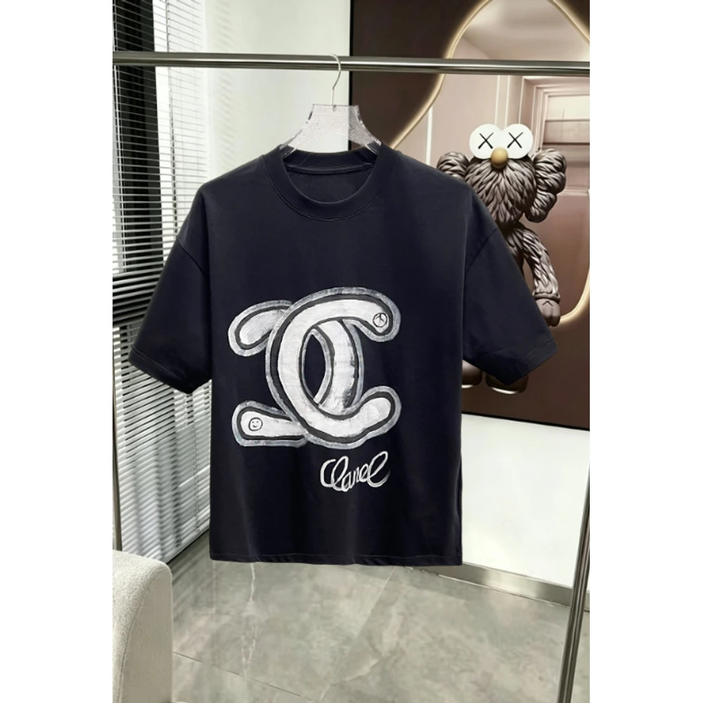 C CHNL Hand-Painted T-Shirt 043 / Black - image