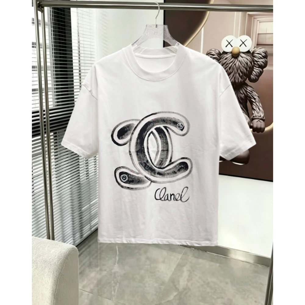 C CHNL Hand-Painted T-Shirt 043 / White - image