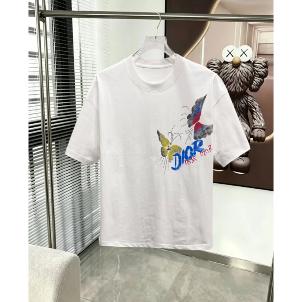 CD Hand-Painted T-Shirt 054 / White - image