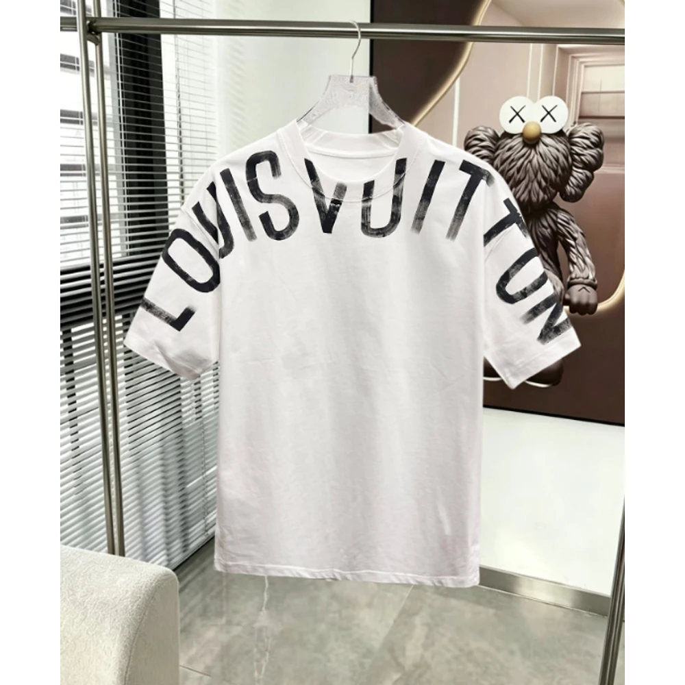 LV Hand-Painted T-Shirt 058 / White - image