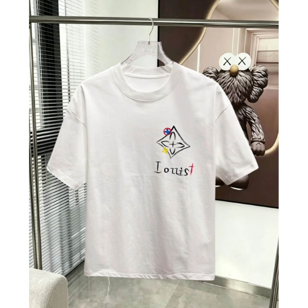 LV Hand-Painted T-Shirt 066 / White - image