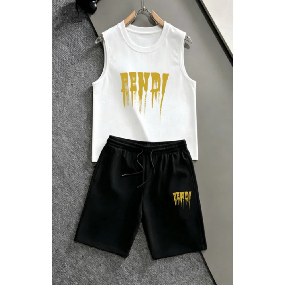 FF Tank Top Set 002-01 / White & Black - image