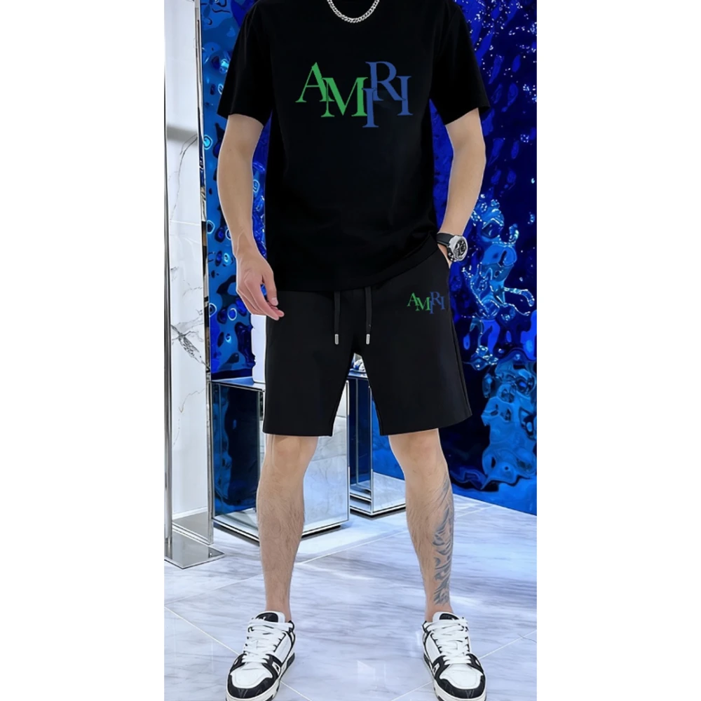 AM T-Shirt & Shorts Set 003-01 / Black - image