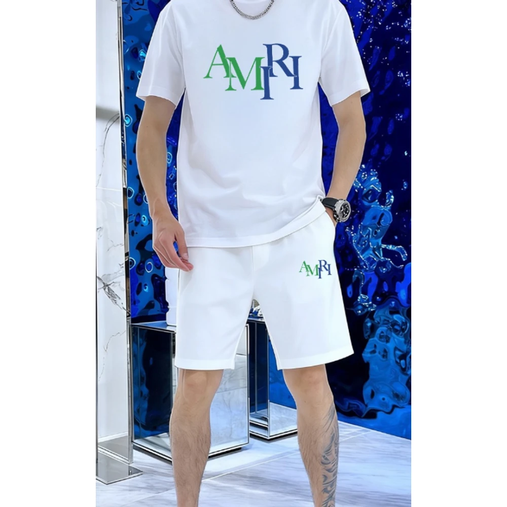 AM T-Shirt & Shorts Set 003-02 / White - image