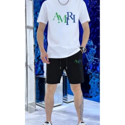 AM T-Shirt & Shorts Set 003-03 / White & Black