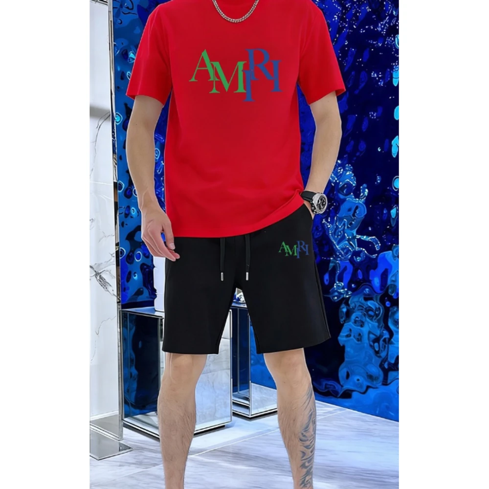 AM T-Shirt & Shorts Set 003-05 / Red - image