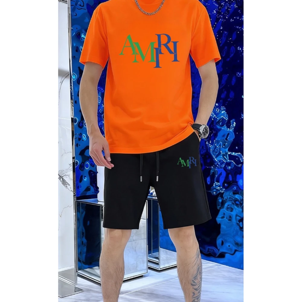 AM T-Shirt & Shorts Set 003-06 / Orange - image
