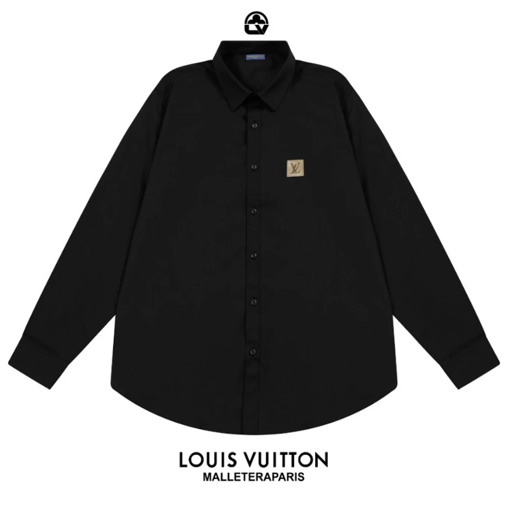 LV Long-Sleeve Shirt 024-01 / Black - image