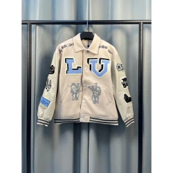 LV Varsity Jacket 070-01 / White & Navy
