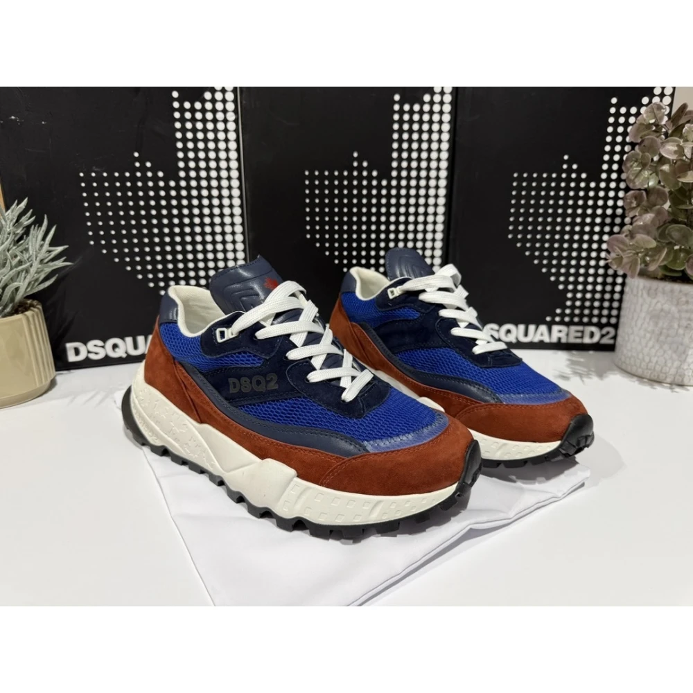 D2 Trail Sneaker / Blue & Brown - image