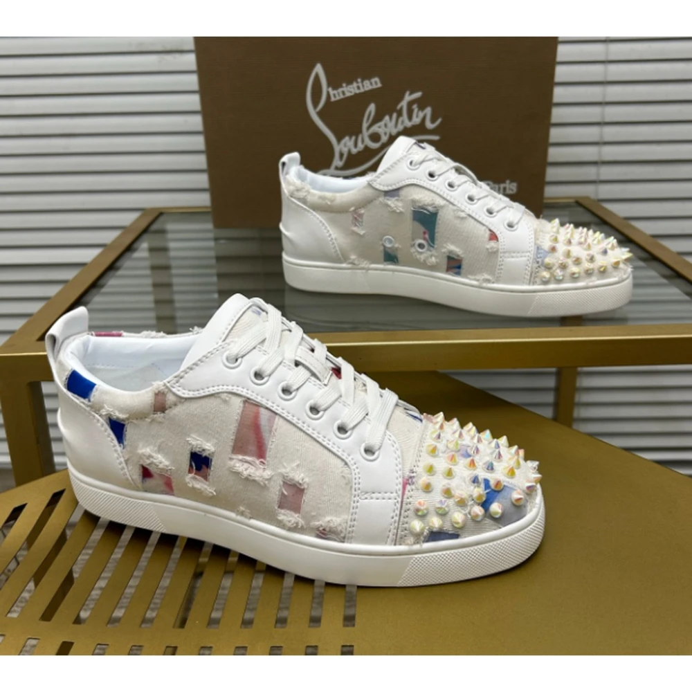 Christian Louboutin / Toe Spikes White Graffiti / White Graphic - image