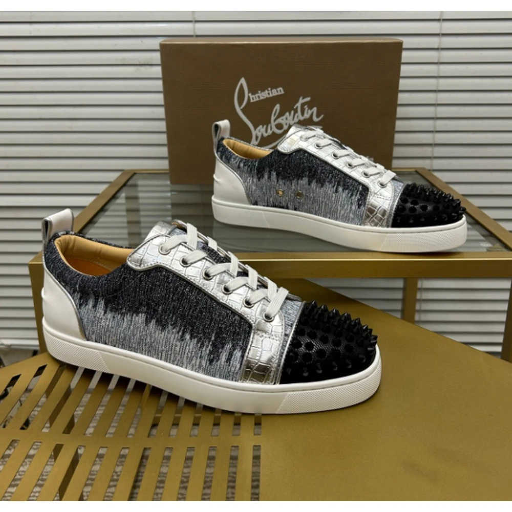Christian Louboutin / Toe Spikes Black White Texture / Black White Texture - image