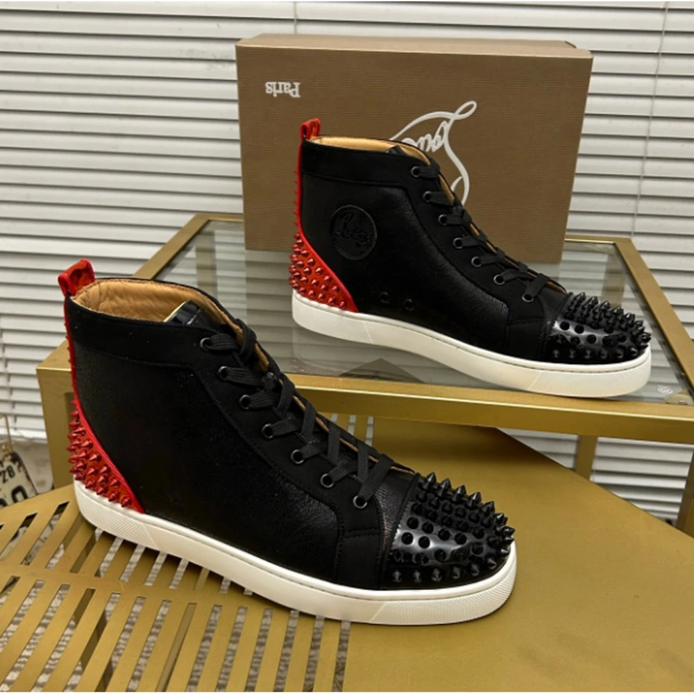 Christian Louboutin / High Top Red Heel / Black Red Heel - image