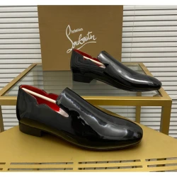 LBTN / Gloss Red Lined Loafer / Black