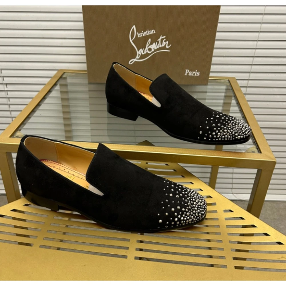 Christian Louboutin / Velvet Micro Stud Loafer / Black - image