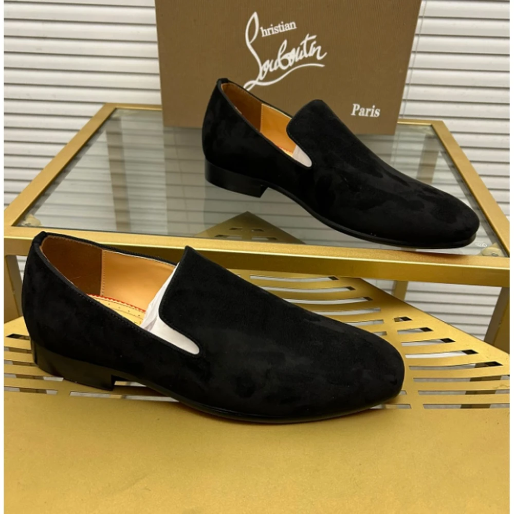 Christian Louboutin / Plain Velvet Loafer / Black - image