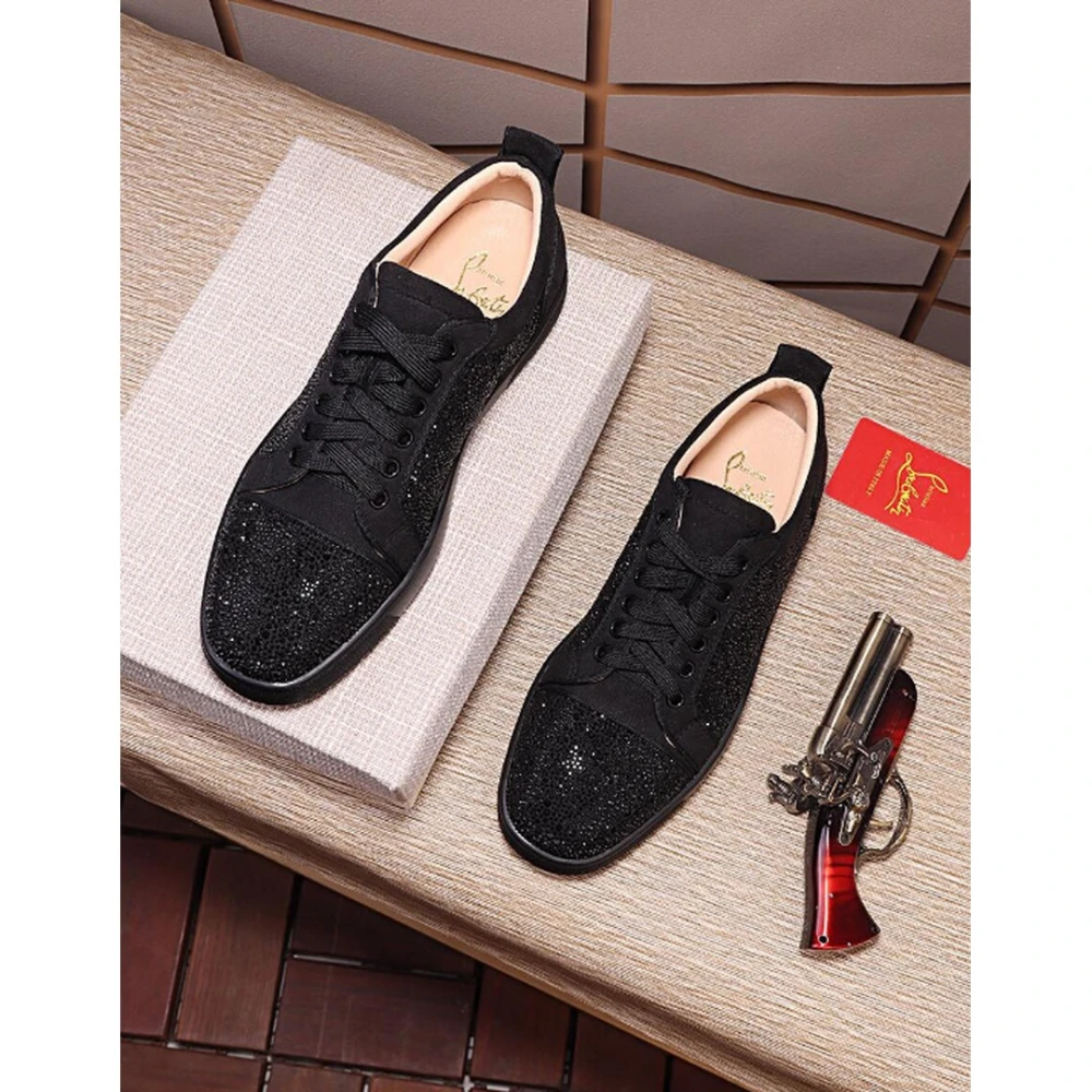 Christian Louboutin / Crystal Loafer Casual / Black Glitter - image