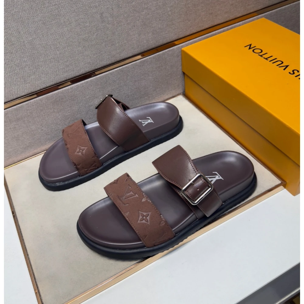 LV / Embossed Buckle Slides / Color Selection - image