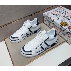 D&G / Contrast Court Sneaker / White Navy