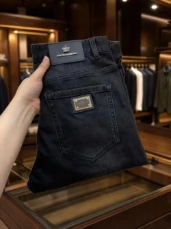 D&G Metal Plaque Jeans / Black