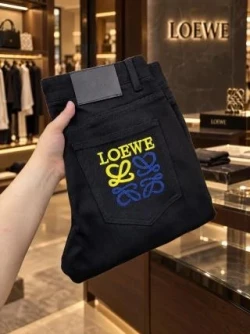 LOE Color Logo Jeans / Black
