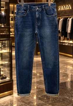 PRD Geometric Embroidered Jeans / Blue