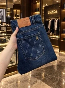 PRD Geometric Embroidered Jeans / Blue
