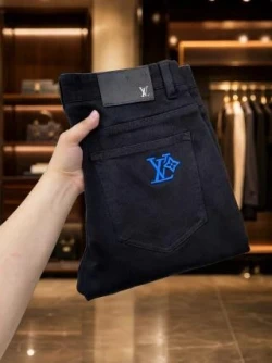 LV Blue Logo Jeans / Black