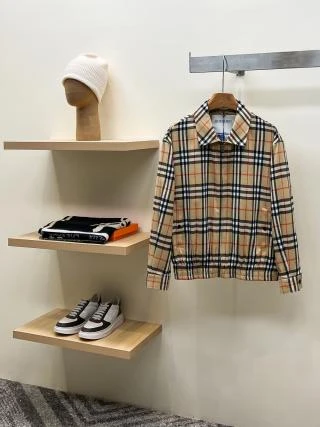 BUR Check Wool Harrington Jacket / Beige - image