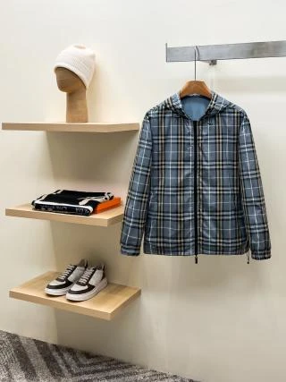 BUR Reversible Hooded Check Jacket - image