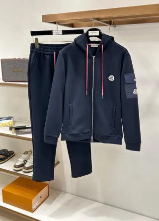 MON Hooded Sleeve Pocket Tracksuit / Navy - image